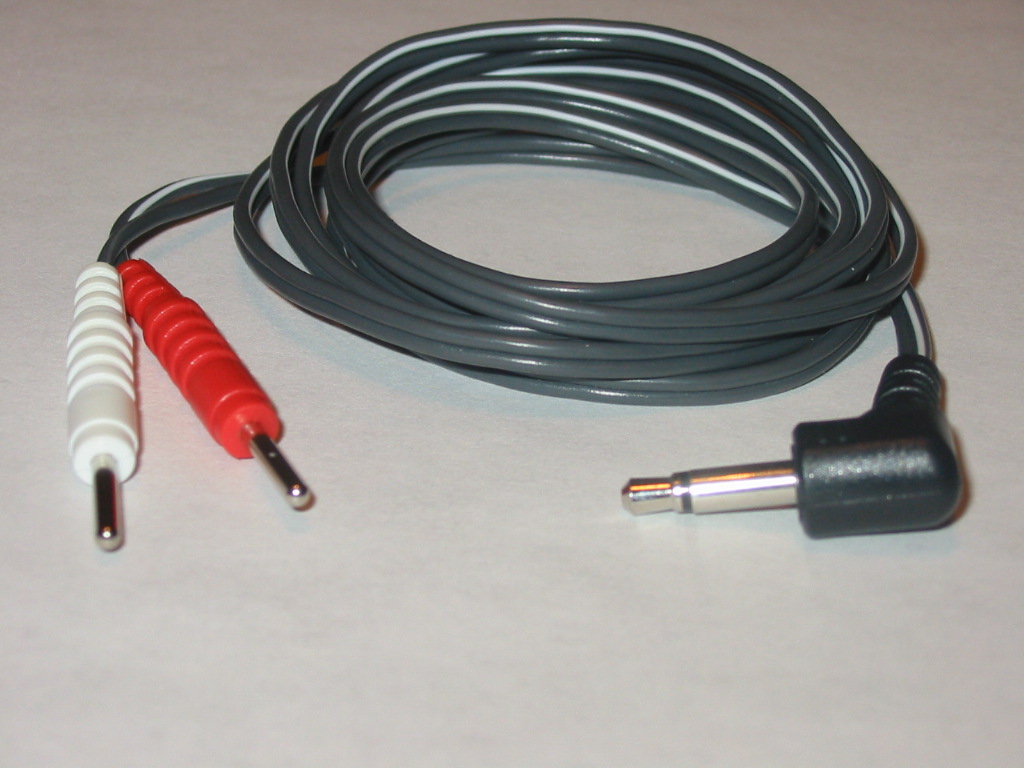 Lead Wire - 3.5mm mono plug to dual .08" pin connectors, 48" Long
